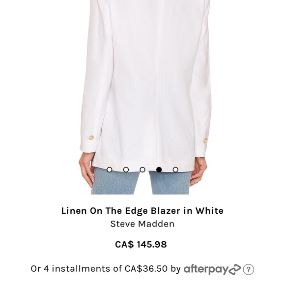 NWT Steve Madden bb Dakota white linen blazer - Picture 3 of 5